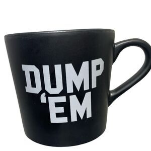 Black Ceramic Mug with White Print